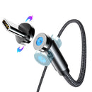 Cabo Magnético Rotativo 3 em 1 USB 540° para Carga Rápida