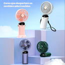 Mini Ventilador Portátil Dobrável 3000mAh USB com Tela