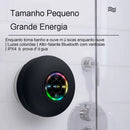 Alto-Falante Bluetooth Portátil LED IPX4 com Ventosa